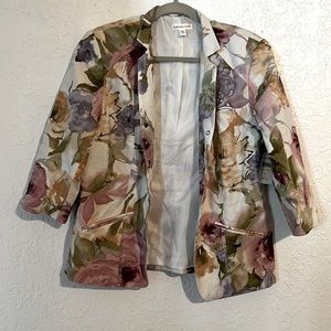 Women’s Floral 3/4 Sleeve Jacket